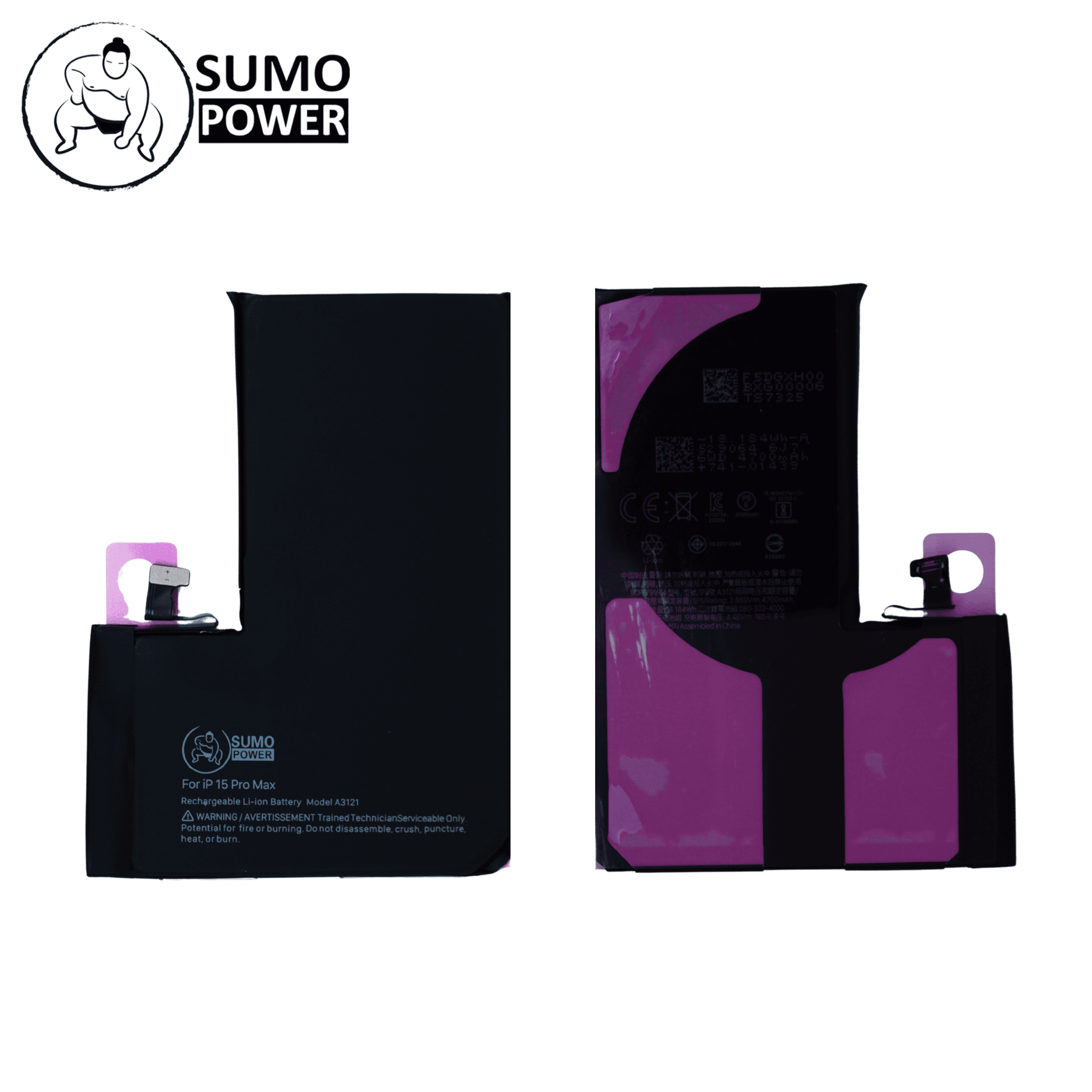 Baterai Sumopower iPhone 15 Pro Max