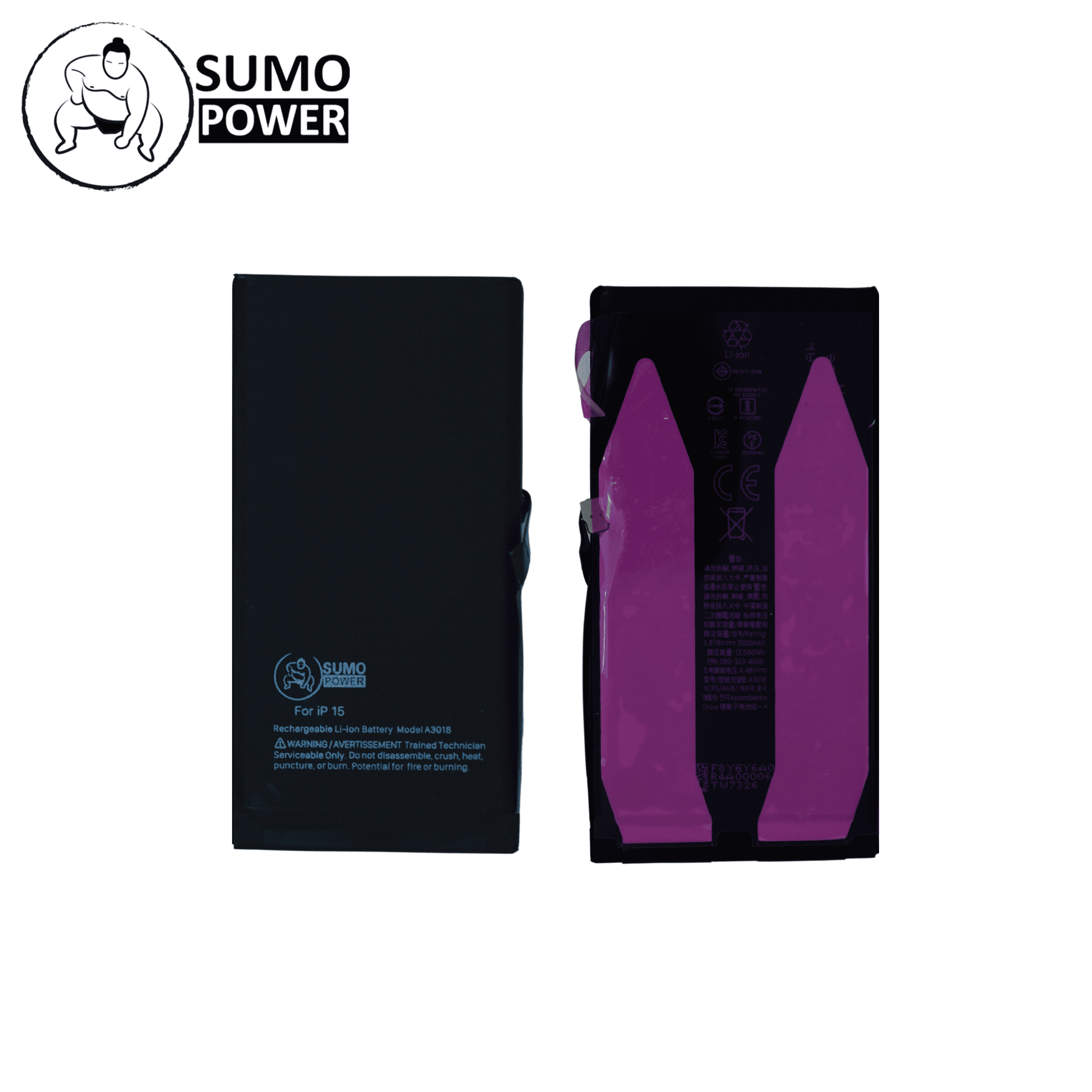 Baterai Sumopower iPhone 15