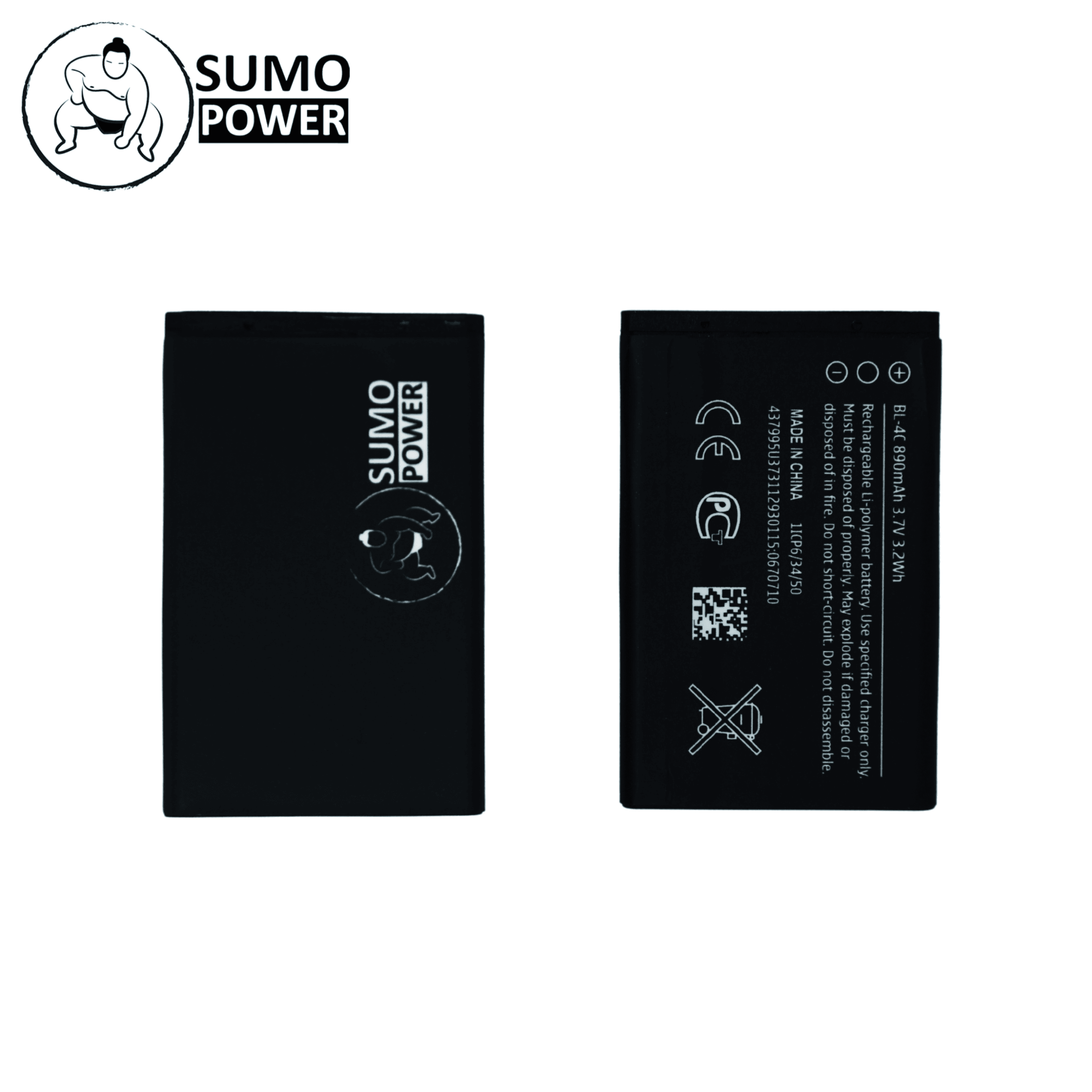 Baterai Sumopower Nokia 1202 / 2650 / 5100 / 6100 / 6300 / 7200 / 7270 BL-4C
