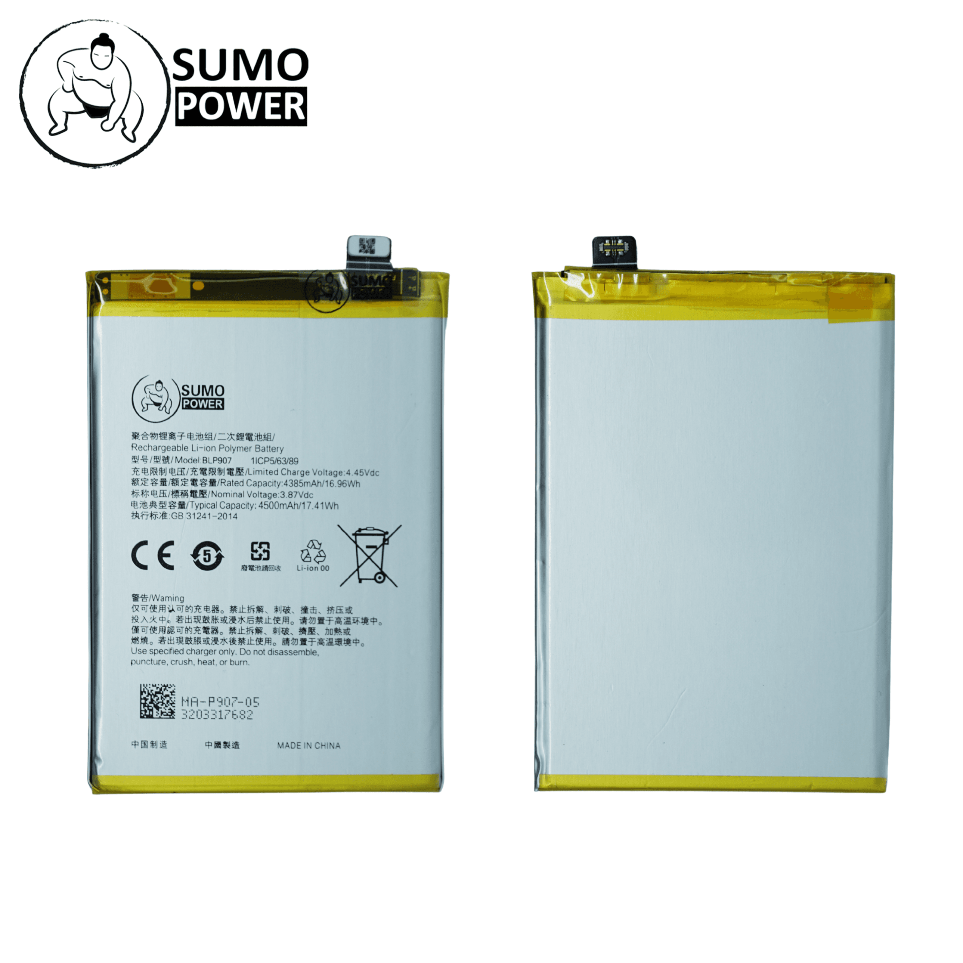 Baterai Sumopower BLP907 A96 5G / F21 Pro / Reno 7 4G / Reno 7Z / Reno 8 4G / Reno 8 Lite