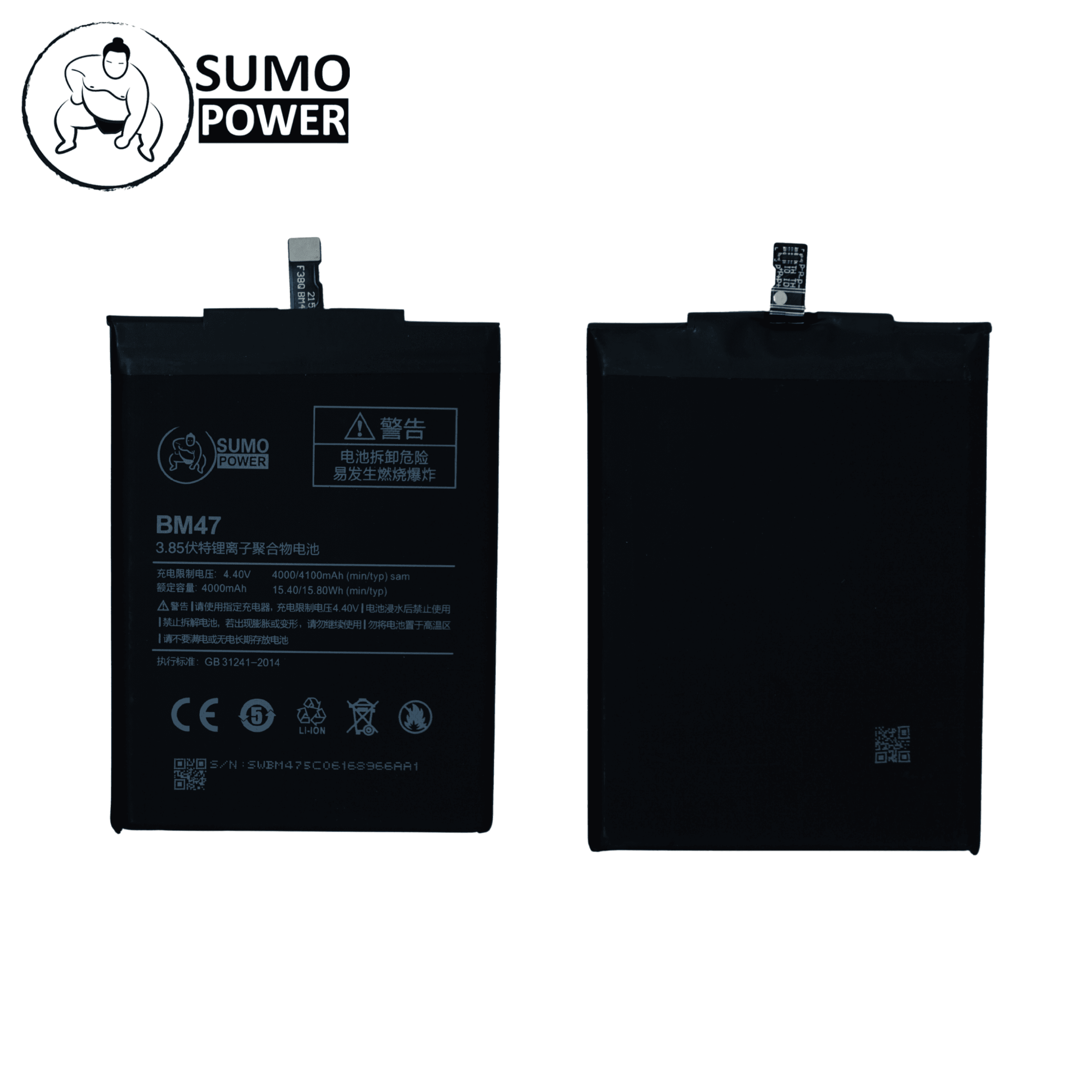 Baterai Sumopower Redmi 3 / Redmi 3S / Redmi 3X / Redmi 4X / Redmi 3 Pro BM47